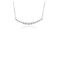 Diamond Curved Bar Necklace - 18k White Gold - 2 Ct. Tw. - N-0015WG18DCB