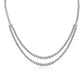 Double Row Diamond Necklace - 14k White Gold - 5 1/4 Ct. Tw. - N-0016WG14DRD
