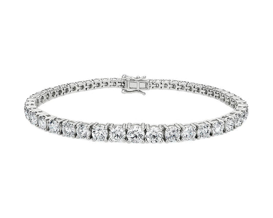 Graduated Diamond Tennis Bracelet - 14k White Gold - 10 Ct. Tw. - B-0036WG14GDT