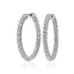 Lab Grown Diamond Eternity Hoop Earrings - 14k White Gold - 5 Ct. Tw. - E-0024WG14DEH
