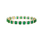 Emerald And Diamond Baguette Bracelet - 18k Yellow Gold - B-0060YG18 EDB