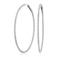 Dazzling Diamond Eternity Hoop Earrings -  14k White Gold - 2 Ct. Tw. - E-0020WG14DDEH