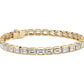 Emerald-Cut Diamond Eternity Bracelet - 18k Yellow Gold - 9 7/8 Ct. Tw. - B-0044YG18 ECDE