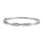 Twisting Diamond Bangle Bracelet - 14k White Gold - 1 Ct. Tw. - B-0040WG14 TDB