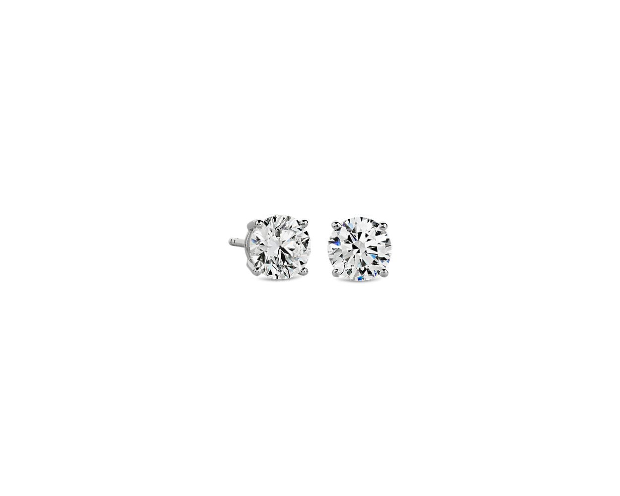 Lab Grown Diamond Stud Earrings - &nbsp;14k White Gold - 1 Ct. Tw. - E-0031WG14DS