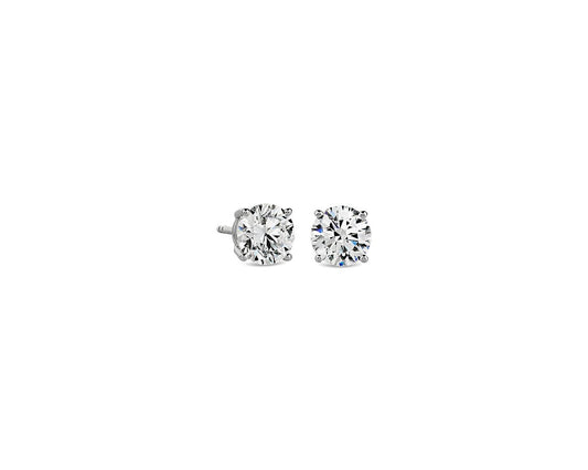 Lab Grown Diamond Stud Earrings - &nbsp;14k White Gold - 1 Ct. Tw. - E-0031WG14DS
