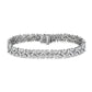 Alternating Fancy Diamond Cluster Bracelet - 14k White Gold - 12 1/2 Ct. Tw. - B-0046WG14 ADC