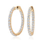 Lab Grown Diamond Eternity Hoop Earrings - 14k Yellow Gold - 5 Ct. Tw. - E-0023YG14DEH