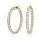 Lab Grown Diamond Eternity Hoop Earrings - 14k Yellow Gold - 7 Ct. Tw. - E-0022YG14DEH