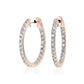 The Perfect Diamond Hoops Earrings - 14k Rose Gold - 2 Ct. Tw. - E-0027RG14PDH