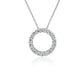 Lab Grown Diamond Circle Pendant - 14k White Gold - 1 Ct. Tw. - N-0011WG14DCP