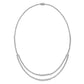 Double Row Diamond Necklace - 14k White Gold - 5 1/4 Ct. Tw. - N-0016WG14DRD