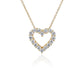 Lab Grown Diamond Heart Pendant Necklace - 14k Yellow Gold - 1 Ct. Tw. - N-0006YG14D