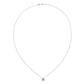 Lab Grown Floating Solitaire Diamond Pendant Necklace - 14k White Gold - 1 Ct. Tw. - N-0004WG14D