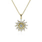 Sunburst Diamond Pendant Necklace - 14k Yellow Gold - 3/4 Ct. Tw. - N-0013YG14DP