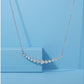 Diamond Curved Bar Necklace - 18k White Gold - 2 Ct. Tw. - N-0015WG18DCB