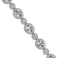 Morganite And Diamond Bracelet - 18k White Gold - 1.43 Ct. Tw. - B-0063WG18 MD