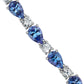 Tanzanite And White Sapphire Bracelet - 14k White Gold - B-0058WG14 TWS