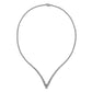 Chevron Eternity Diamond Necklace - 14k White Gold - 10 Ct. Tw. - N-0003WG14D