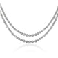Double Row Diamond Necklace - 14k White Gold - 5 1/4 Ct. Tw. - N-0016WG14DRD