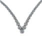 Chevron Eternity Diamond Necklace - 14k White Gold - 10 Ct. Tw. - N-0003WG14D