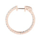 The Perfect Diamond Hoops Earrings - 14k Rose Gold - 2 Ct. Tw. - E-0027RG14PDH