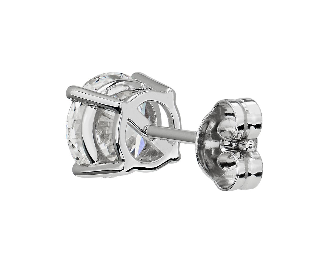 Lab Grown Diamond Stud Earrings -  14k White Gold - 6 Ct. Tw. - E-0030WG14DS