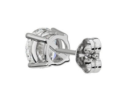 Lab Grown Diamond Stud Earrings -  14k White Gold - 6 Ct. Tw. - E-0030WG14DS