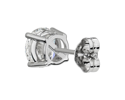 Lab Grown Diamond Stud Earrings -  14k White Gold - 6 Ct. Tw. - E-0030WG14DS