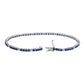 Alternating Sapphire And Diamond Bracelet - 14k White Gold - B-0056WG14 ASD