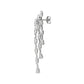 Diamond Trio Drop Earrings - &nbsp;18k White Gold - 4 Ct. Tw. - E-0029WG18DTD