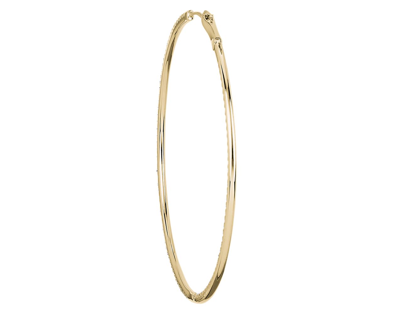 Dazzling Diamond Eternity Hoop Earrings - 14k Yellow Gold - 2 Ct. Tw. - E-0021YG14DDEH
