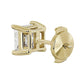 Lab Grown Diamond Princess Cut Stud Earrings - &nbsp;14k Yellow Gold - 2 Ct. Tw. - E-0033YG14DPCS