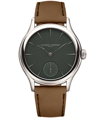 Laurent Ferrier - Classic Micro-Rotor Evergreen - 40 MM - White Gold - Deep Green Dial - Brown Leather Strap - LCF004.G1.VG1