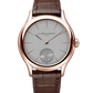 Laurent Ferrier - Classic Micro-Rotor Silver - 40 MM - Red Gold - Silver Dial - Brown Leather Strap - LCF004.R5.GR1