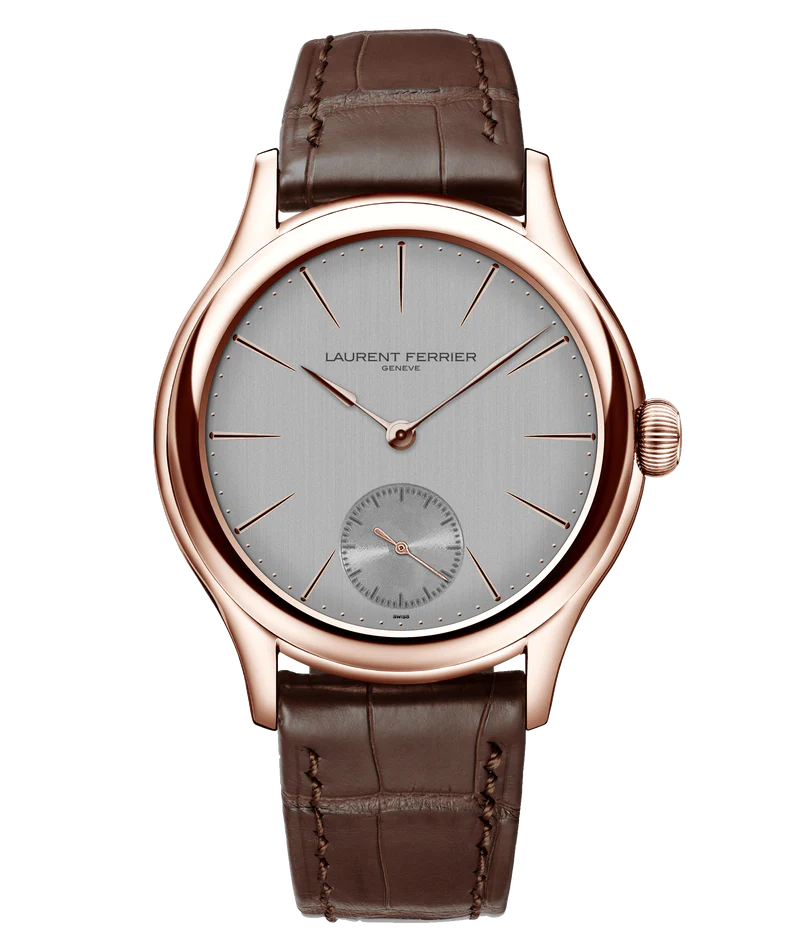 Laurent Ferrier - Classic Micro-Rotor Silver - 40 MM - Red Gold - Silver Dial - Brown Leather Strap - LCF004.R5.GR1