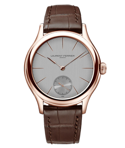 Laurent Ferrier - Classic Micro-Rotor Silver - 40 MM - Red Gold - Silver Dial - Brown Leather Strap - LCF004.R5.GR1