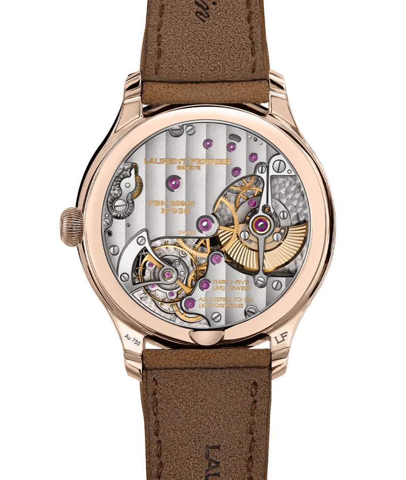 Laurent Ferrier - Classic Micro-Rotor Evergreen - 40 MM - Red Gold - Deep Green Dial - Brown Leather Strap - LCF004.R5.VR1