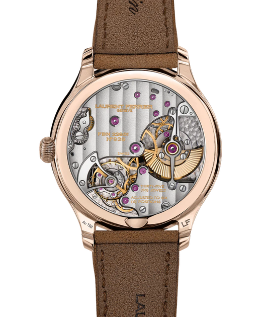 Laurent Ferrier - Classic Micro-Rotor Evergreen - 40 MM - Red Gold - Deep Green Dial - Brown Leather Strap - LCF004.R5.VR1