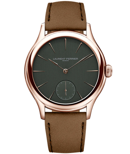 Laurent Ferrier - Classic Micro-Rotor Evergreen - 40 MM - Red Gold - Deep Green Dial - Brown Leather Strap - LCF004.R5.VR1