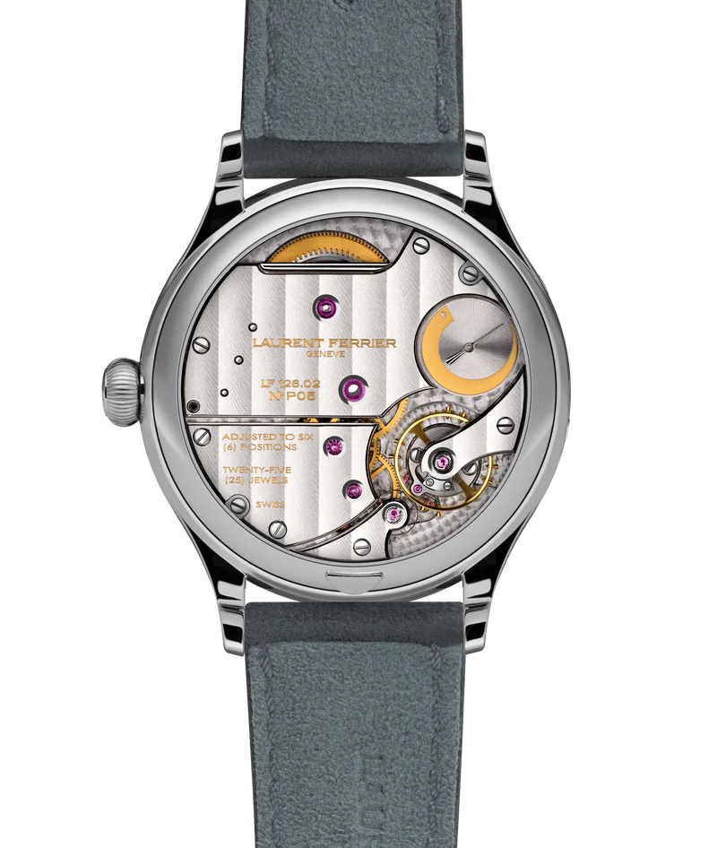 Laurent Ferrier - Classic Moon Blue - 40 MM - Stainless Steel - Gray-Blue Opaline Dial - Dark Gray Leather Strap - LCF039.AC.C1WC