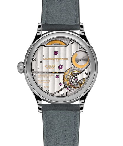 Laurent Ferrier - Classic Moon Blue - 40 MM - Stainless Steel - Gray-Blue Opaline Dial - Dark Gray Leather Strap - LCF039.AC.C1WC