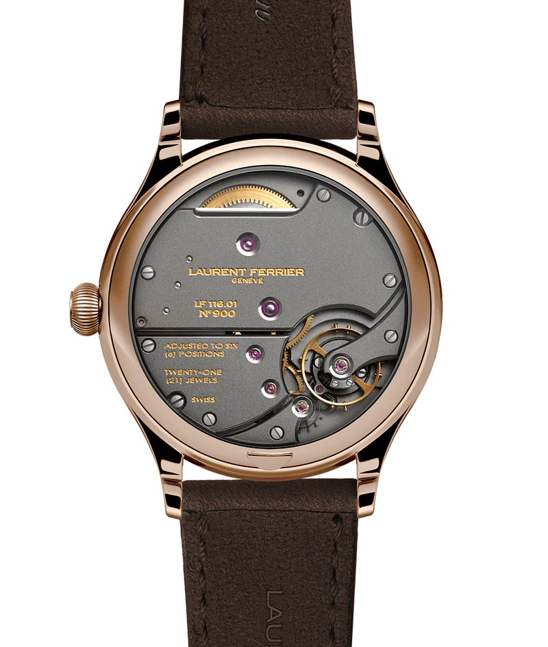 Laurent Ferrier - Classic Origin Beige - 40 MM - Red Gold - Beige Opaline Dial - Mocha Leather Strap - LCF036.R5.BR5
