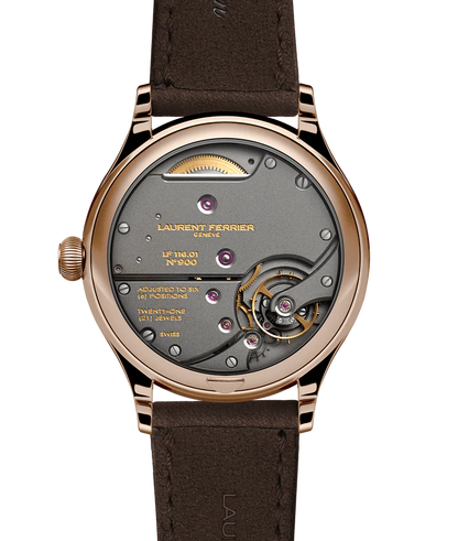 Laurent Ferrier - Classic Origin Beige - 40 MM - Red Gold - Beige Opaline Dial - Mocha Leather Strap - LCF036.R5.BR5