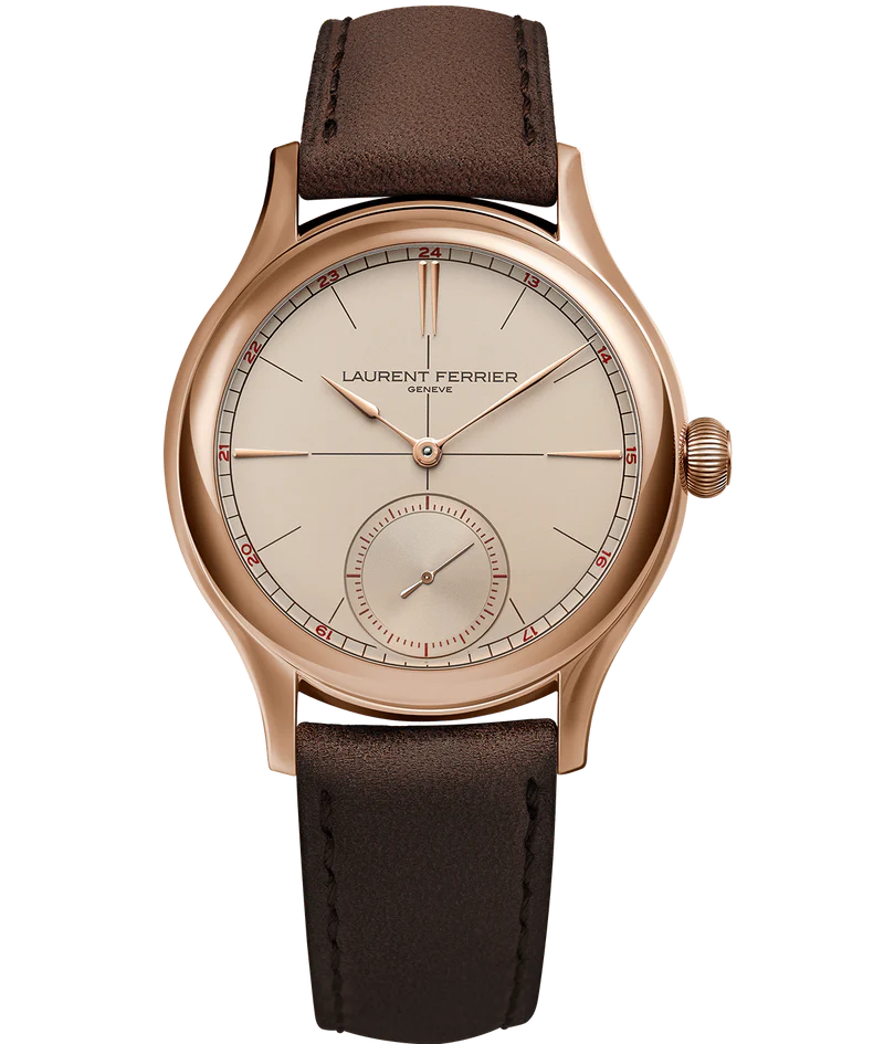 Laurent Ferrier - Classic Origin Beige - 40 MM - Red Gold - Beige Opaline Dial - Mocha Leather Strap - LCF036.R5.BR5