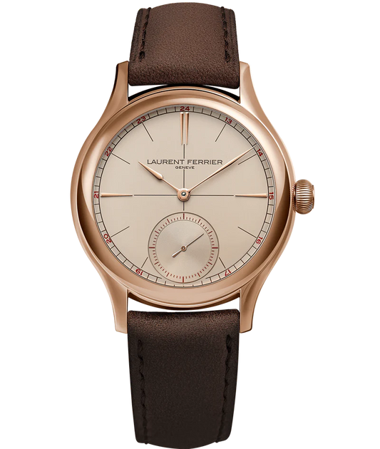 Laurent Ferrier - Classic Origin Beige - 40 MM - Red Gold - Beige Opaline Dial - Mocha Leather Strap - LCF036.R5.BR5
