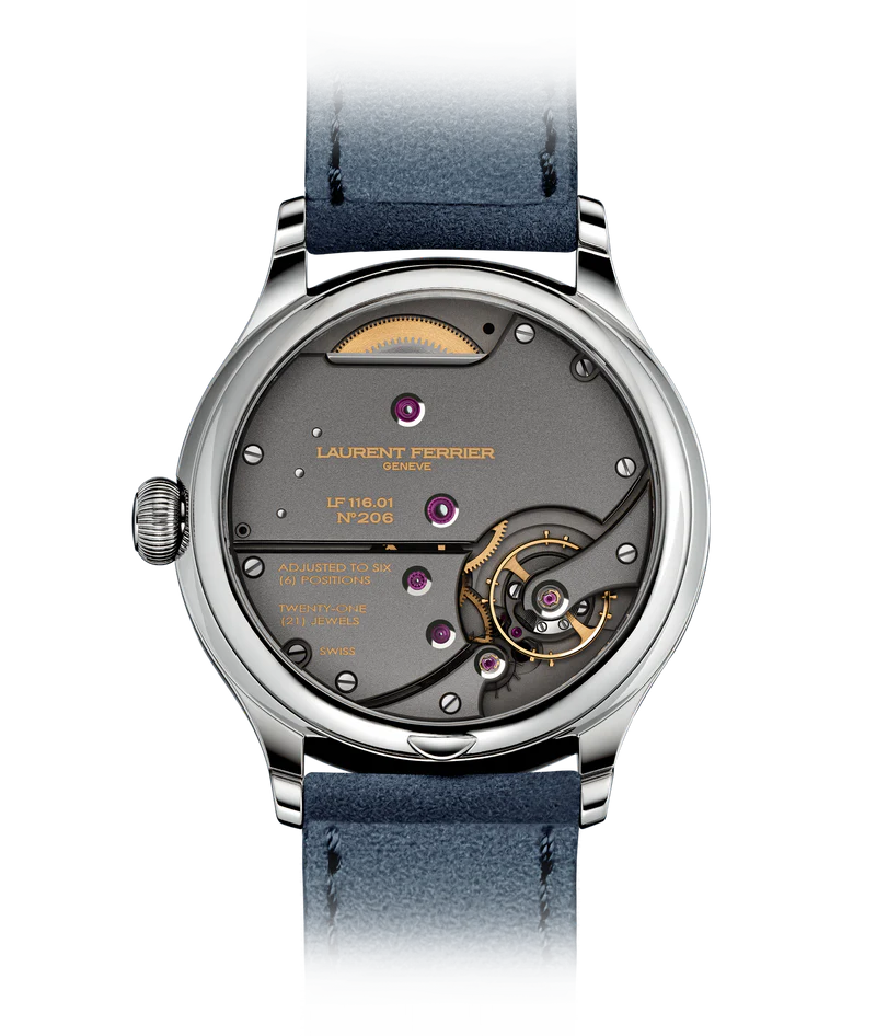 Laurent Ferrier - Classic Origin Blue - 40 MM - Titanium - Gradient Blue Opaline Dial - Dark Blue Leather Strap - LCF036.T1.CG