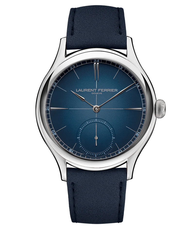 Laurent Ferrier - Classic Origin Blue - 40 MM - Titanium - Gradient Blue Opaline Dial - Dark Blue Leather Strap - LCF036.T1.CG