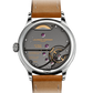 Laurent Ferrier - Classic Origin White - 40 MM - Titanium - Silvery-White Opaline Dial - Light Brown Leather Strap - LCF036.T1.G1G