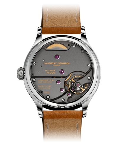 Laurent Ferrier - Classic Origin White - 40 MM - Titanium - Silvery-White Opaline Dial - Light Brown Leather Strap - LCF036.T1.G1G